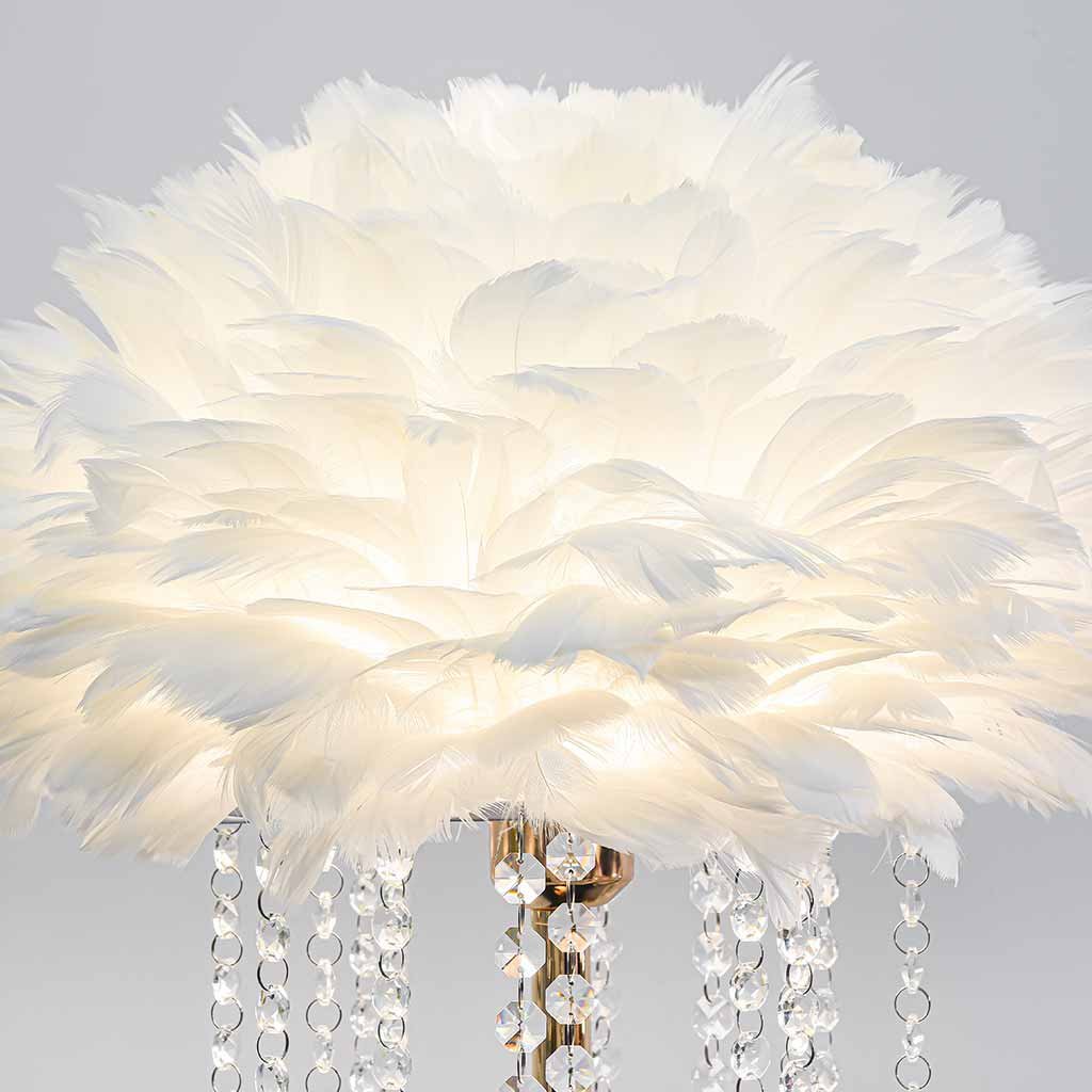 Stylish-Feather-Floor-Lamp-with-Crystal-Tassels-detail-FFL006