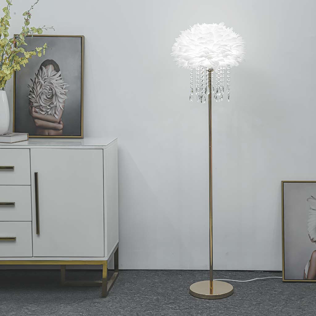 Stylish-Feather-Floor-Lamp-with-Crystal-Tassels-white-FFL006